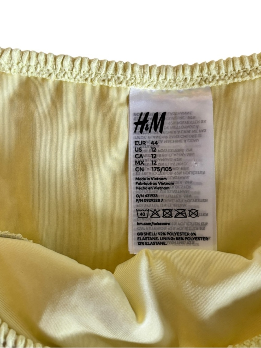 H&M Yellow Textured Bikini Bottom - Picture 4 of 4